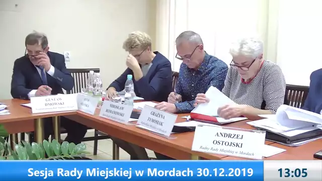 Sesja Rady Miejskiej w Mordach – 30.12.2019