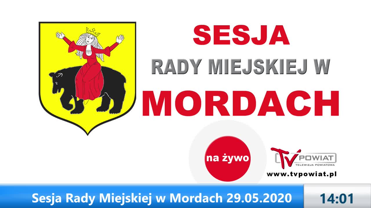 Sesja Rady Miejskiej w Mordach - 29.05.2020