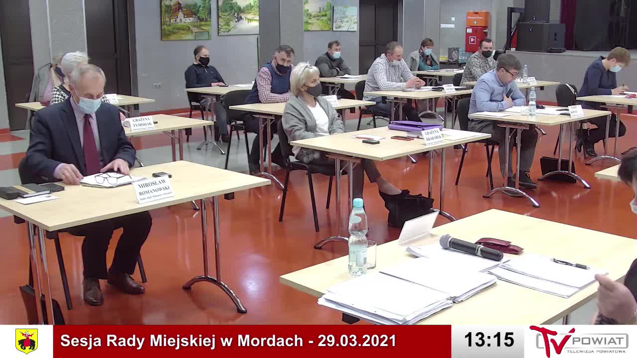 Sesja Rady Miejskiej w Mordach - 29.03.2021