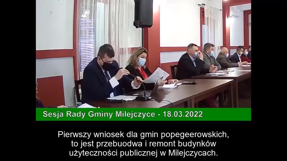 Sesja Rady Gminy Milejczyce – 18.03.2022-NAPISY