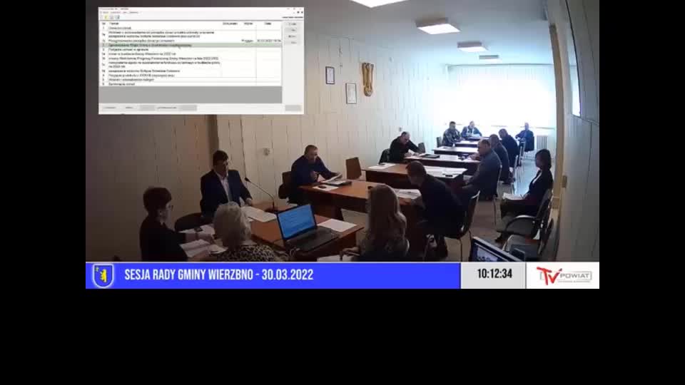 Sesja Rady Gminy Wierzbno – 30.03.2022 - NAPISY