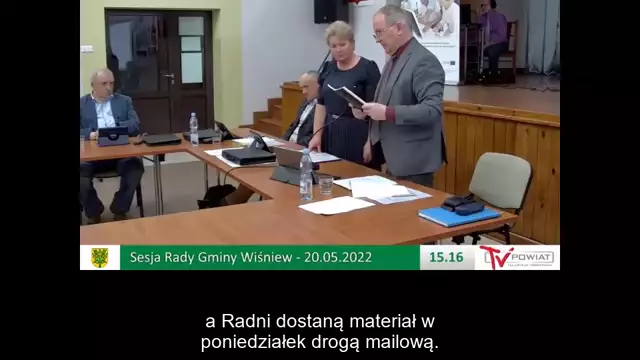Sesja Rady Gminy Wiśniew – 20.05.2022-NAPISY