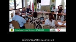 Sesja Rady Gminy Wiśniew – 27.06.2022-NAPISY