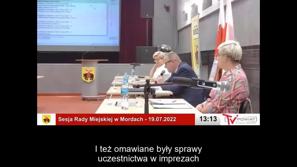 Sesja Rady Miejskiej w Mordach – 19.07.2022 / NAPISY