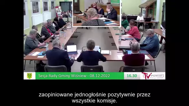 Sesja Rady Gminy Wiśniew – 08.12.2022 / NAPISY