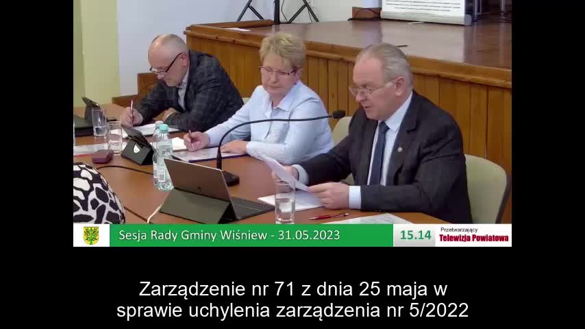 Sesja Rady Gminy Wiśniew – 31.05.2023 / NAPISY