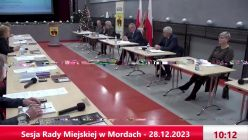 Sesja Rady Miejskiej w Mordach – 28.12.2023